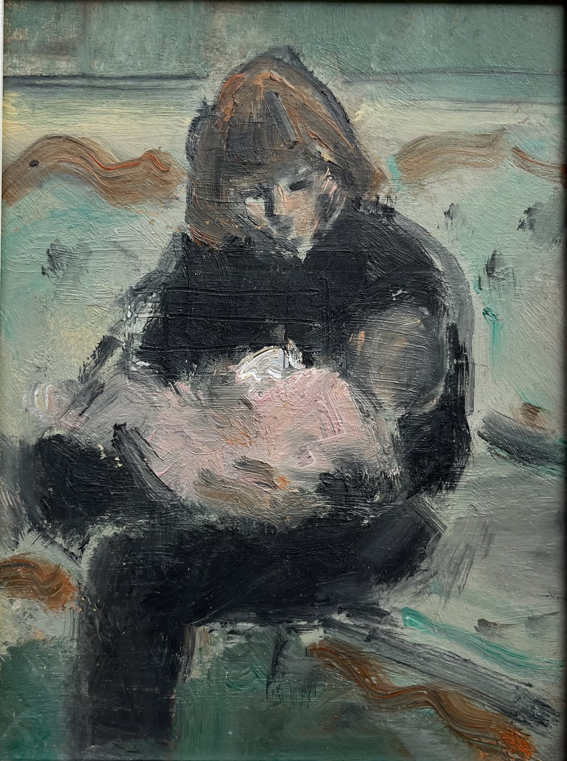 Ghislaine Howard - Mother and Child - oil on board, size: 20x15cm £495