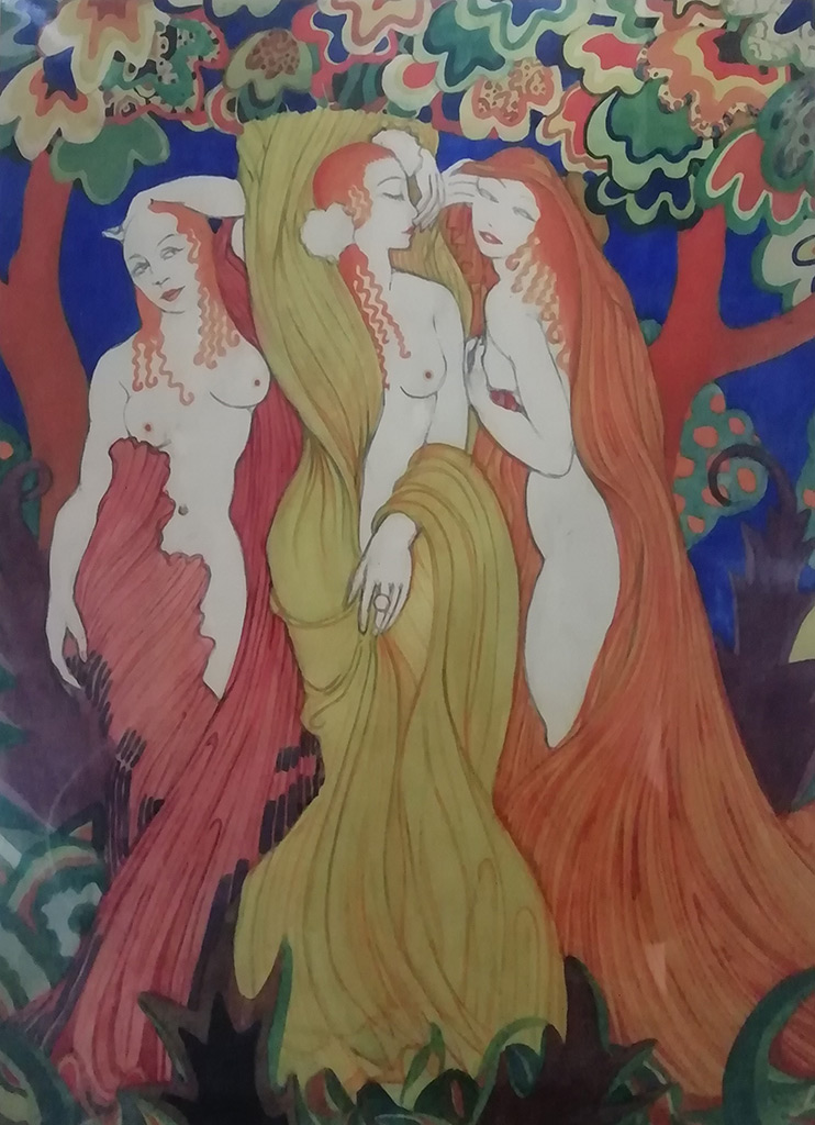Albert Wainwright - The Three Graces - watercolour, size: 28.5x38cm £950
