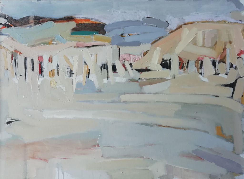 Colin Taylor - Windermere from Claife - oil, acrylic, pastel & charcoal on linen, size: 60x79cm £1,450