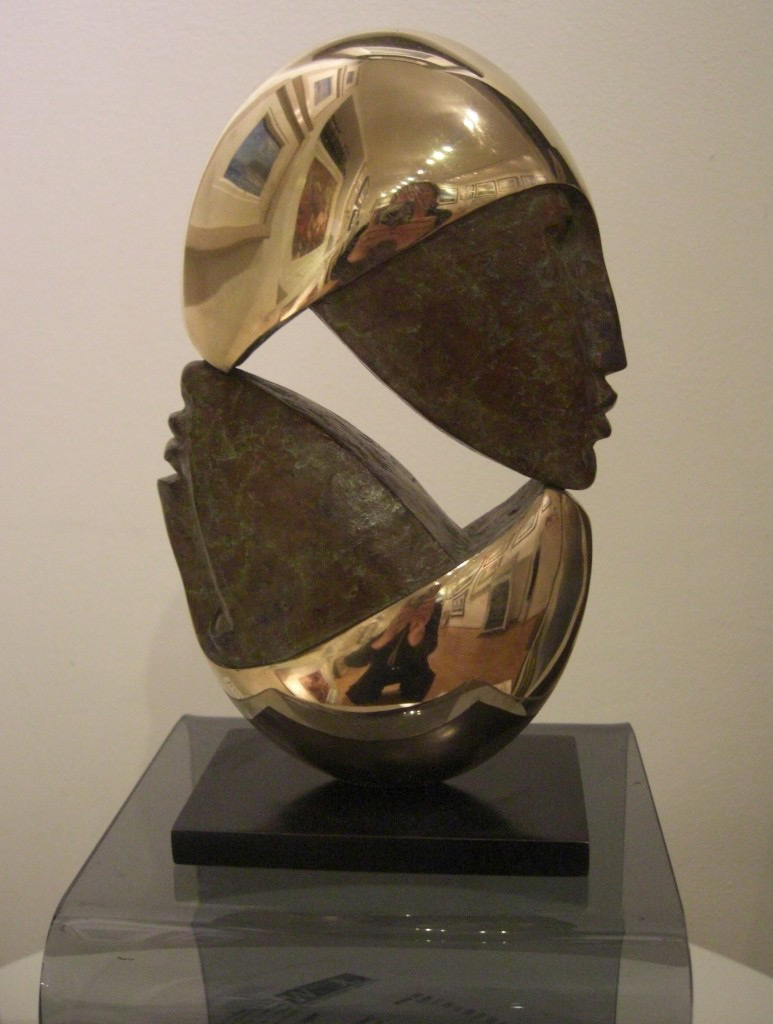 Dawn Rowland - Balancing Heads - bronze, edition of 12, size: 20x12cm £4,950