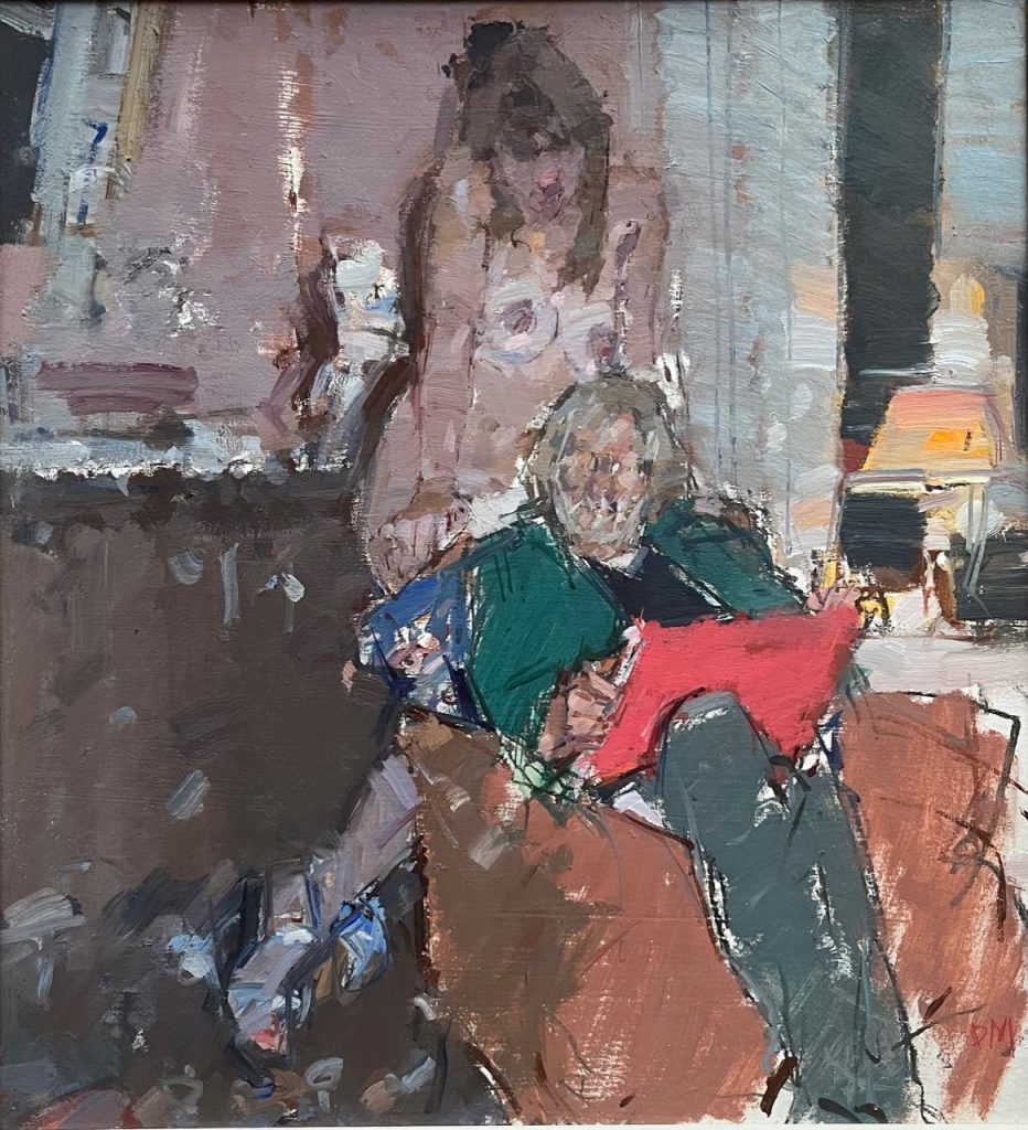 Don McKinlay - Sketching - 59x54cm, oil on board, £1,750
