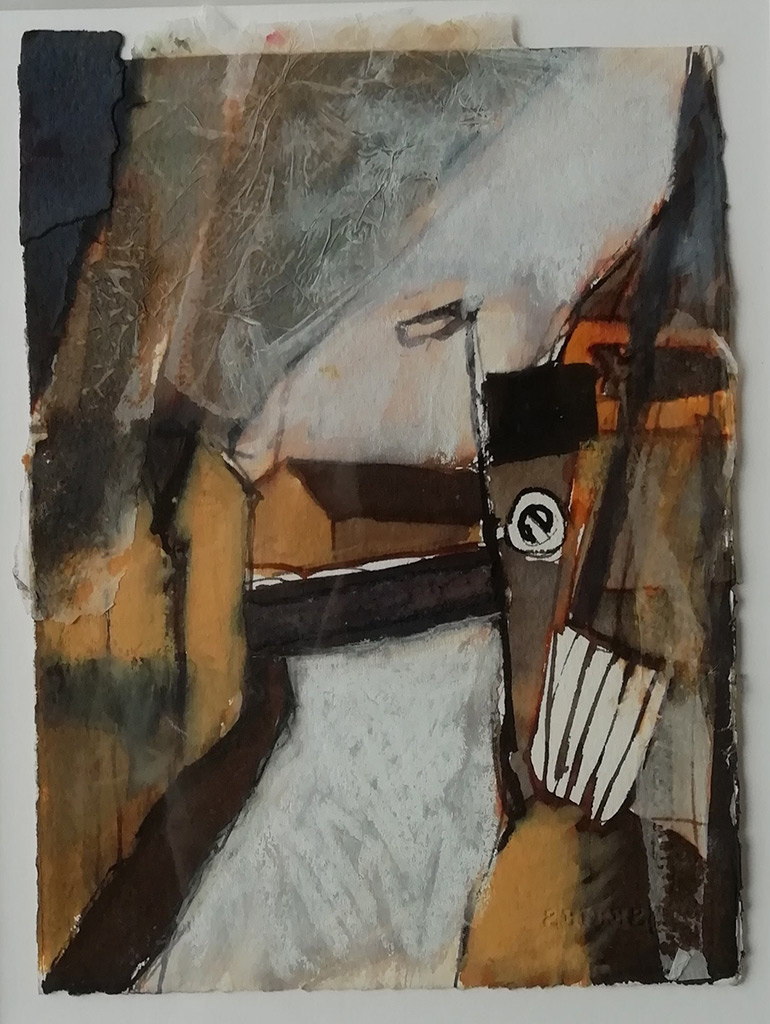 Florian Foerster - Street Near Strangeways - ink, collage and pastel, size: 20x15cm £285
