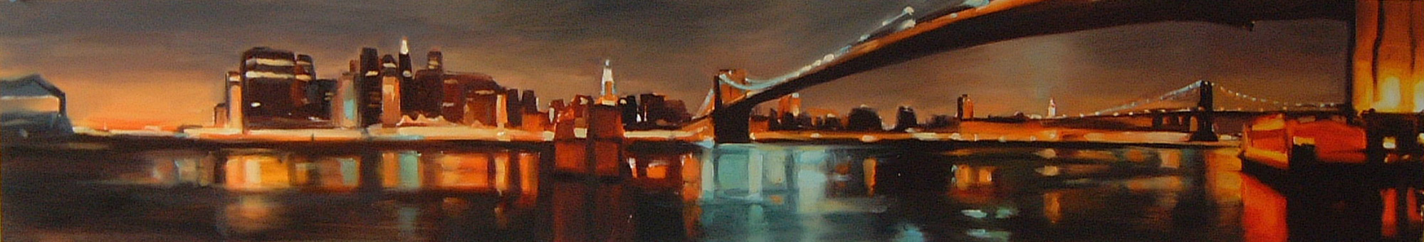 Manhattan & Brooklyn Bridge - Size: 18 x 107cm - £285 (print only) - £385 (mounted and framed)