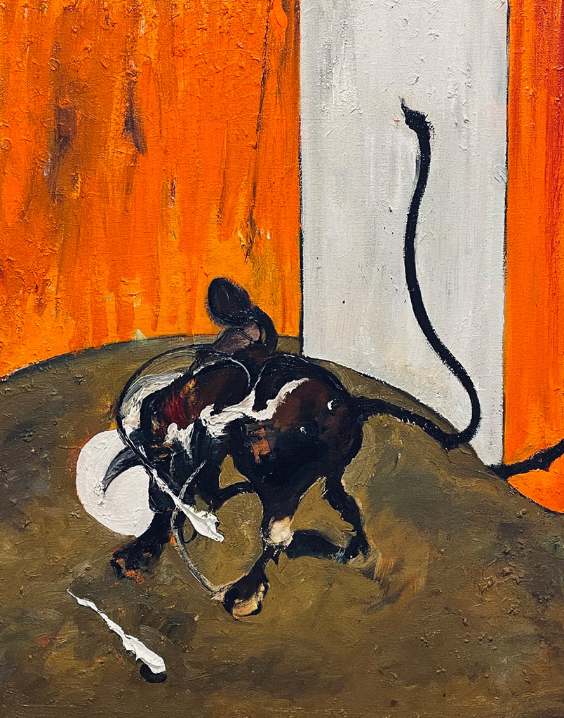 Simon Hadley Attard - Bullfight After Bacon - oil on canvas, size: 50x40cm £800