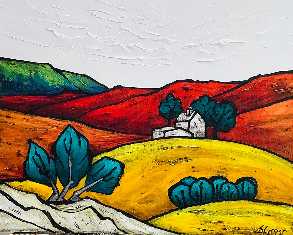 Steve Capper - The Red Hill - acrylic, size: 36x46cm £875